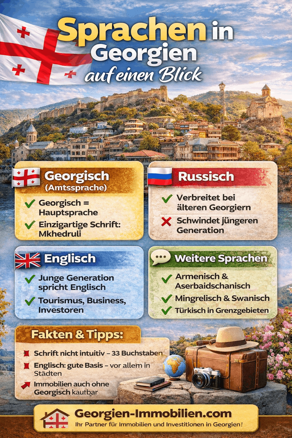 Welche Sprache wird in Georgien gesprochen Infografik Welche Sprache wird in Georgien gesprochen Infografik