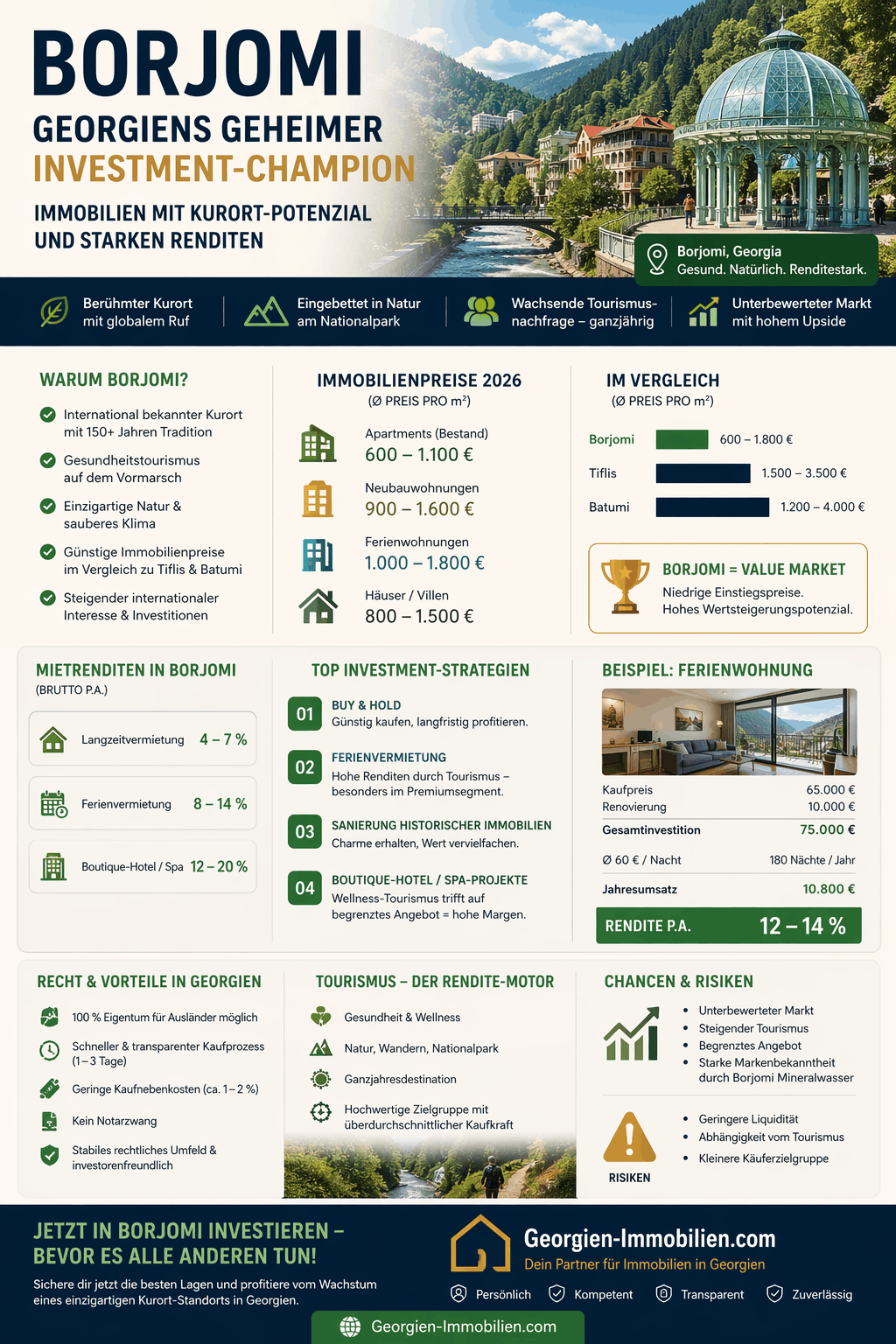 Borjomi Immobilien Infografik Borjomi Immobilien Infografik