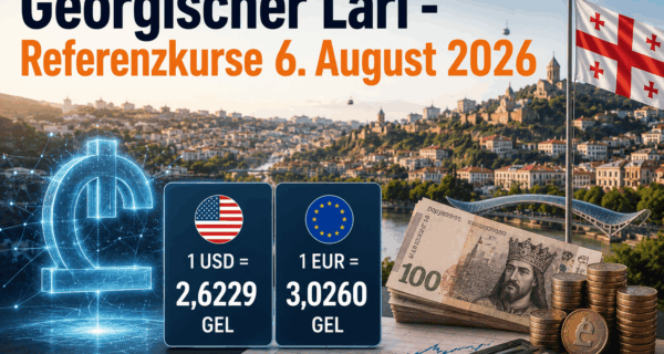 Georgischer Lari - Referenzkurse 6. August 2026