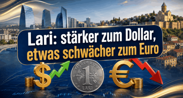 Lari: stärker zum Dollar, etwas schwächer zum Euro