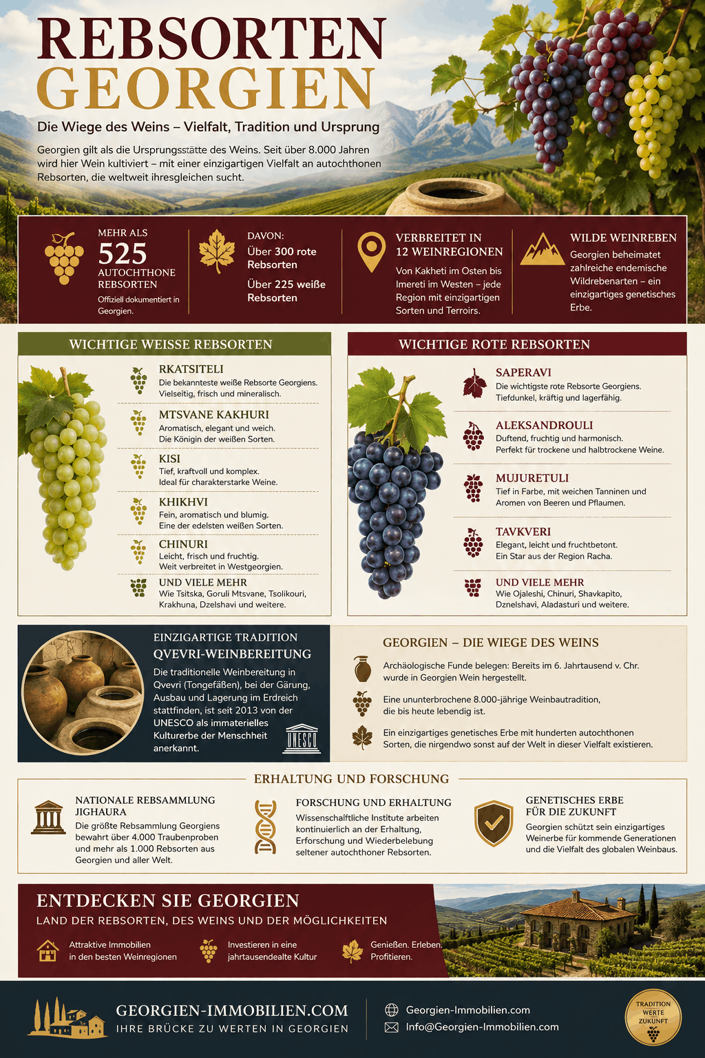 Rebsorten Georgien Infografik Rebsorten Georgien Infografik